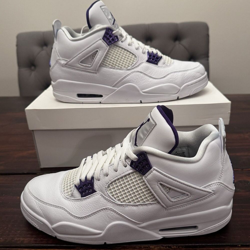 Air Jordan 4 Retro Metallic Purple Shoes